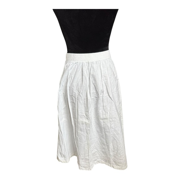 VTG 60s USA Made Bohemian /beach lightweight‎ Maxi skirt in white size medium - Picture 3 of 8
